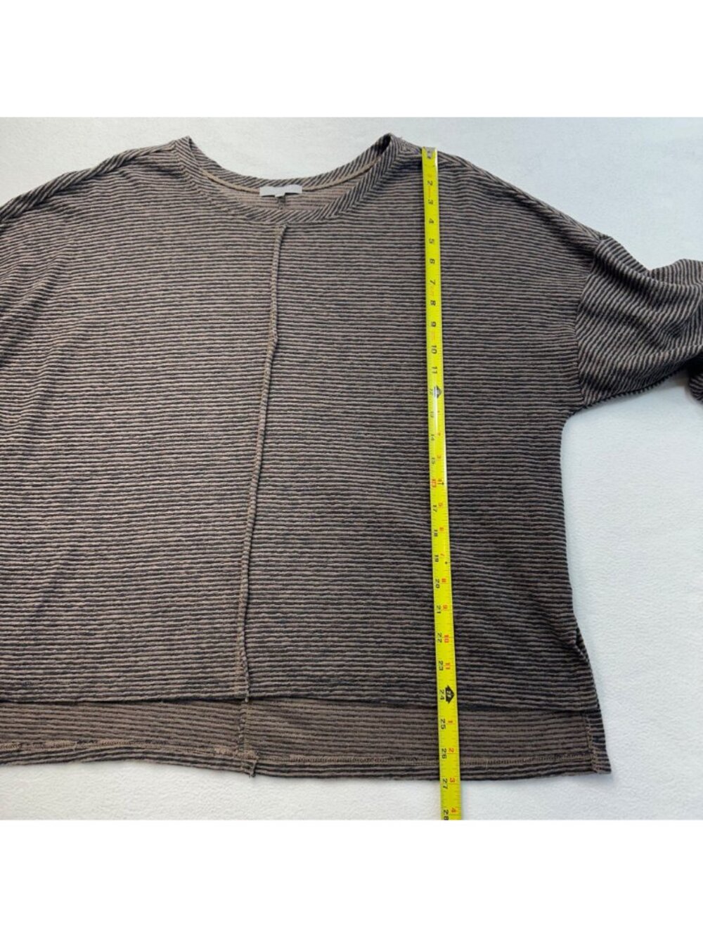 Habitat Cotton Boxy Top Womens Size XL 3/4 Sleeve Neutral Lagenlook Casual - Picture 11 of 12